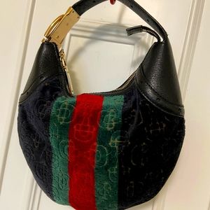 🔥24hrs🔥Gucci Velour Horsebit Glam Bag